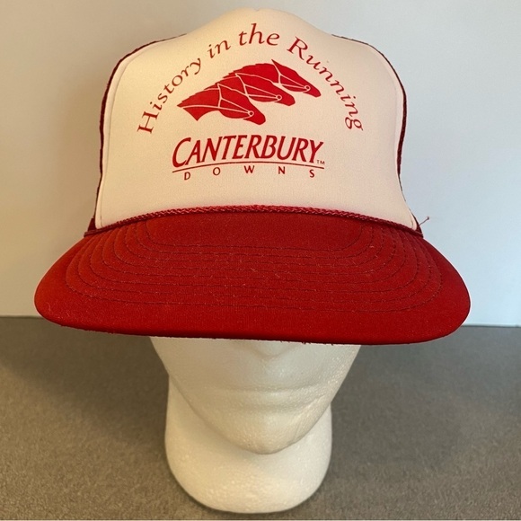 Vintage History In the Running Canterbury Downs Mesh Trucker Hat - Picture 1 of 6